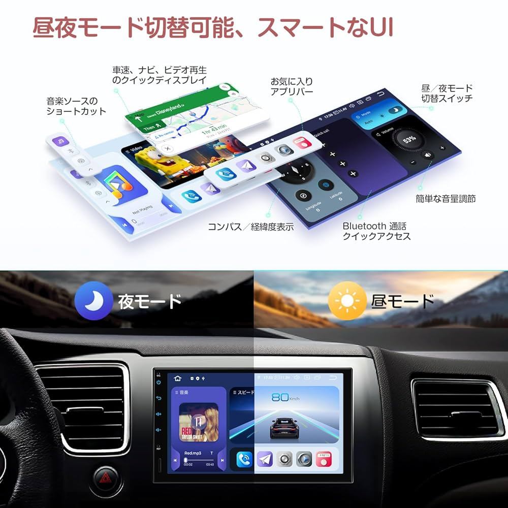 カーナビ Bluetoothユニット 7インチ 楽天市場】ディスプレイオーディオ carplay bluetooth android